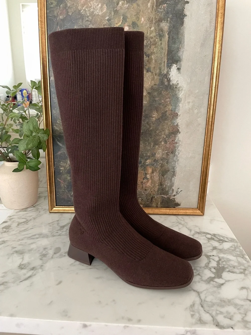 Vivaia Tara Tall Knee High Boots Brown Size 9 (40)
